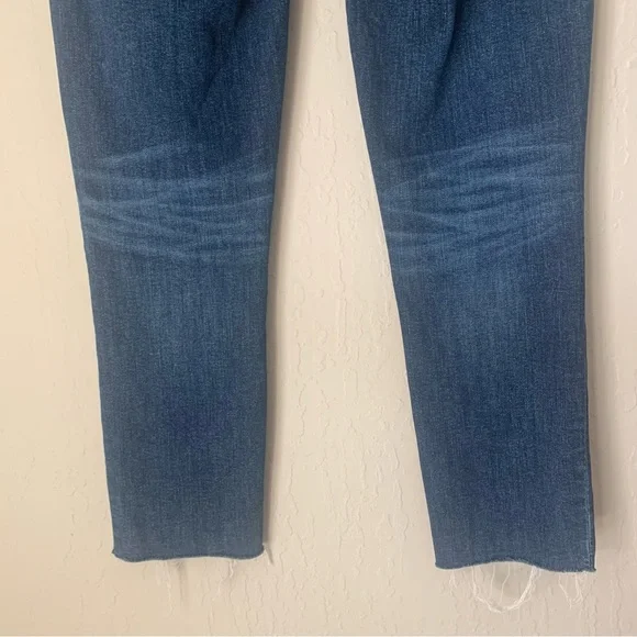 PAIGE Skyline Skinny Crop Mid-Rise Pico Jeans Raw Hem Size 27 - Picture 14 of 15